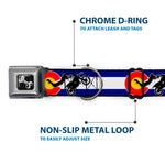 Dog Bone Seatbelt Buckle Collar - Colorado/Freestyle Motocross Superman