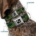 Load image into Gallery viewer, Dog Bone Seatbelt Buckle Collar - Camo Olive/Black Skull Yard2