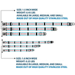 Dog Bone Seatbelt Buckle Collar - Chicago Flags/Black