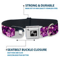 Load image into Gallery viewer, Dog Bone Seatbelt Buckle Collar - Crystals Purples
