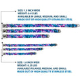 Load image into Gallery viewer, Dog Bone Seatbelt Buckle Collar - Crystals2 Blues/Purples