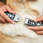 Dog Bone Seatbelt Buckle Collar - Crystals3 Clear