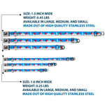 Dog Bone Seatbelt Buckle Collar - Chicago Skyline/Flag Distressed Black/White/Red