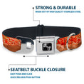 Load image into Gallery viewer, Dog Bone Seatbelt Buckle Collar - Chicago Style Pizza Vivid