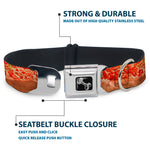 Dog Bone Seatbelt Buckle Collar - Chicago Style Pizza Vivid