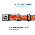 Dog Bone Seatbelt Buckle Collar - Chicago Style Pizza Vivid