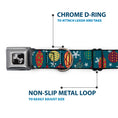Load image into Gallery viewer, Dog Bone Seatbelt Buckle Collar - Christmas Ornaments/Snowflakes Blue/White/Multi Color