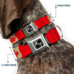 Dog Bone Seatbelt Buckle Collar - Canada Flag Painted