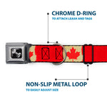 Dog Bone Seatbelt Buckle Collar - Canada Flag Painted