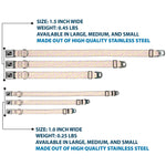 Dog Bone Seatbelt Buckle Collar - Square Lines White/Fluorescent Orange/Pink/Yellow