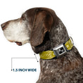 Load image into Gallery viewer, Dog Bone Seatbelt Buckle Collar - Star Pinwheel Olive Greens