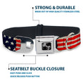 Load image into Gallery viewer, Dog Bone Seatbelt Buckle Collar - Stars & Stripes Painting