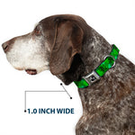 Dog Bone Seatbelt Buckle Collar - St. Pat's Stacked Shamrocks Greens