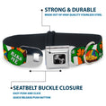 Load image into Gallery viewer, Dog Bone Seatbelt Buckle Collar - St. Pat's 4-Buttons Stacked