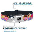 Load image into Gallery viewer, Dog Bone Seatbelt Buckle Collar - Sprinkle Donuts Stacked Multi Color