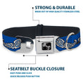 Load image into Gallery viewer, Dog Bone Seatbelt Buckle Collar - Celtic Knot4 Blues/Black/White