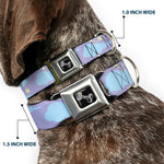 Dog Bone Seatbelt Buckle Collar - Cloudy/Starry Sky Lavender/Blue/Yellow
