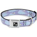 Load image into Gallery viewer, Dog Bone Seatbelt Buckle Collar - Cloudy/Starry Sky Lavender/Blue/Yellow