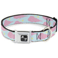 Load image into Gallery viewer, Dog Bone Seatbelt Buckle Collar - Cloudy/Starry Sky Aqua/Pink/Yellow