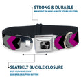 Load image into Gallery viewer, Dog Bone Seatbelt Buckle Collar - Chevron Purple/Black/Gray