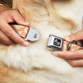 Load image into Gallery viewer, Dog Bone Seatbelt Buckle Collar - Corgi Silhouette Poses Golden Tan
