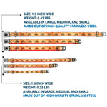 Dog Bone Black/Silver Seatbelt Buckle Collar - California Flag Continuous Vintage