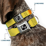 Dog Bone Black/Silver Seatbelt Buckle Collar - Summer Essentials Color Block 1