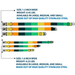 Dog Bone Black/Silver Seatbelt Buckle Collar - Summer Essentials Color Block 1