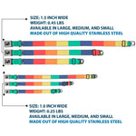 Dog Bone Black/Silver Seatbelt Buckle Collar - Summer Essentials Color Block 3