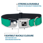 Dog Bone Black/Silver Seatbelt Buckle Collar - Summer Essentials Color Block 3