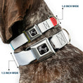 Load image into Gallery viewer, Dog Bone Black/Silver Seatbelt Buckle Collar - Summer Essentials Color Block 4