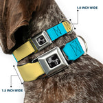 Dog Bone Black/Silver Seatbelt Buckle Collar - Summer Essentials Color Block 6