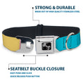 Load image into Gallery viewer, Dog Bone Black/Silver Seatbelt Buckle Collar - Summer Essentials Color Block 6
