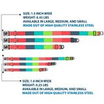 Dog Bone Black/Silver Seatbelt Buckle Collar - Summer Essentials Color Block 8