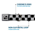 Load image into Gallery viewer, Dog Bone Black/Silver Seatbelt Buckle Collar - Smiley Sad Face Checker Black/White