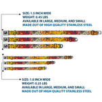 Dog Bone Black/Silver Seatbelt Buckle Collar - Swirl Mix Gray/Multi Color