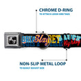 Load image into Gallery viewer, Dog Bone Black/Silver Seatbelt Buckle Collar - Slang Verbiage Stacked Black/Multi Color