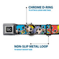 Load image into Gallery viewer, DC Round Logo Black/Silver Seatbelt Buckle Collar - DC Mini Group Stacked Black