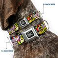 Load image into Gallery viewer, DC Round Logo Black/Silver Seatbelt Buckle Collar - Superheroines Wonder Woman/Supergirl/Batgirl