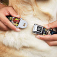 Load image into Gallery viewer, DC Round Logo Black/Silver Seatbelt Buckle Collar - Superheroines Wonder Woman/Supergirl/Batgirl