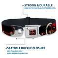 Load image into Gallery viewer, Deadpool Logo Full Color Black/Red/White Seatbelt Buckle Collar - Deadpool 2-Action Poses/Splatter Logo Black/Red/White