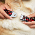 Load image into Gallery viewer, Deadpool Logo CLOSE-UP Full Color Black/Red/White Seatbelt Buckle Collar - Deadpool Utility Belt Logo/Pockets Black/Reds/Browns