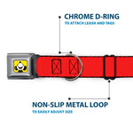 Mickey Smiling Up Pose Full Color Yellow/Black/White Seatbelt Buckle Collar - MICKEY Smiling Up Pose Flip/Buttons Yellow/Black/Red