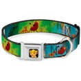 Load image into Gallery viewer, Simba2 CLOSE-UP Full Color Seatbelt Buckle Collar - Lion King Simba, Pumba & Timon Growing Up