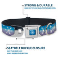 Load image into Gallery viewer, Frozen II Snowflake Full Color Blue/White Seatbelt Buckle Collar - Frozen II Snowflakes Blues/Purples/White