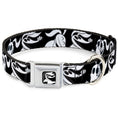 Load image into Gallery viewer, Nightmare Before Christmas Zero Smiling Full Color Black/White Seatbelt Buckle Collar - Nightmare Before Christmas Zero Expressions Black/White