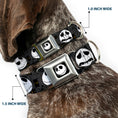 Load image into Gallery viewer, Jack Smile Full Color Seatbelt Buckle Collar - Nightmare Before Christmas Jack Expressions Gray