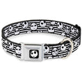 Load image into Gallery viewer, Jack Expression2 Full Color Seatbelt Buckle Collar - Jack Expressions/Stripe White/Black