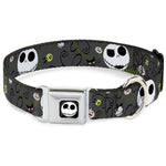 Jack Expression4 Full Color Seatbelt Buckle Collar - NBC Jack Expressions/Halloween Elements Gray