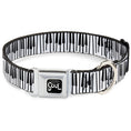 Load image into Gallery viewer, SOUL Text Logo Full Color Black/White Seatbelt Buckle Collar - Soul Piano Keys White/Black